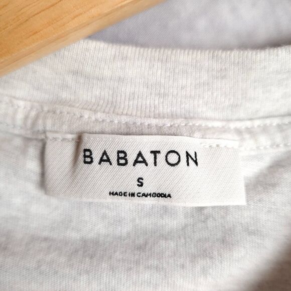 Aritzia Babaton Shoulder Pad Tank Top Womens Small Heathered Gray Sleeveless Tee - Picture 14 of 16